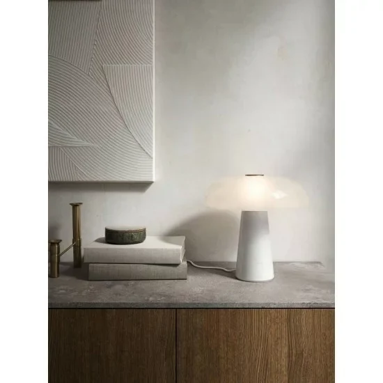 Nordlux Επιτραπέζιο Φωτιστικό 1xΕ14 Μάρμαρο Γυαλί 32cm Glossy DFTP - Λευκό 2020505001 - μικρογραφία 5