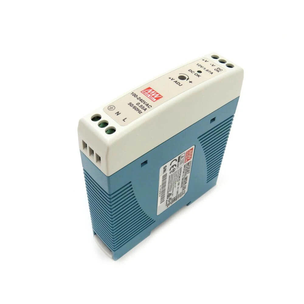Mean Well Τροφοδοτικό Ράγας με Έξοδο 12V και Ισχύ 20W 1.67A MDR-20-12 - μικρογραφία 4