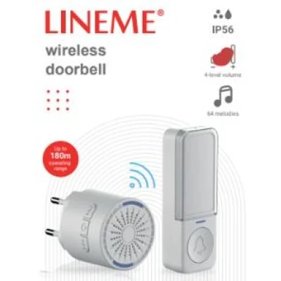 LINEME Ασύρματο Κουδούνι Χωρίς Μπαταρία (kinetic) Λευκό 0-110dB <0.4watt με Εμβέλεια έως 180m 22-00210-1 - μικρογραφία 5