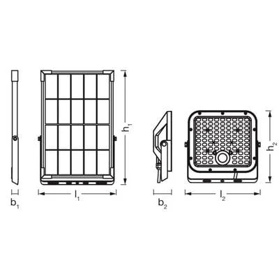 OSRAM HOMELIGHTING Endura Flood Split Solar Sensor 30W 840 με τηλεχειριστήριο – Ηλιακός Προβολέας Κήπου με Αισθητήρα 4099854429439 - μικρογραφία 4