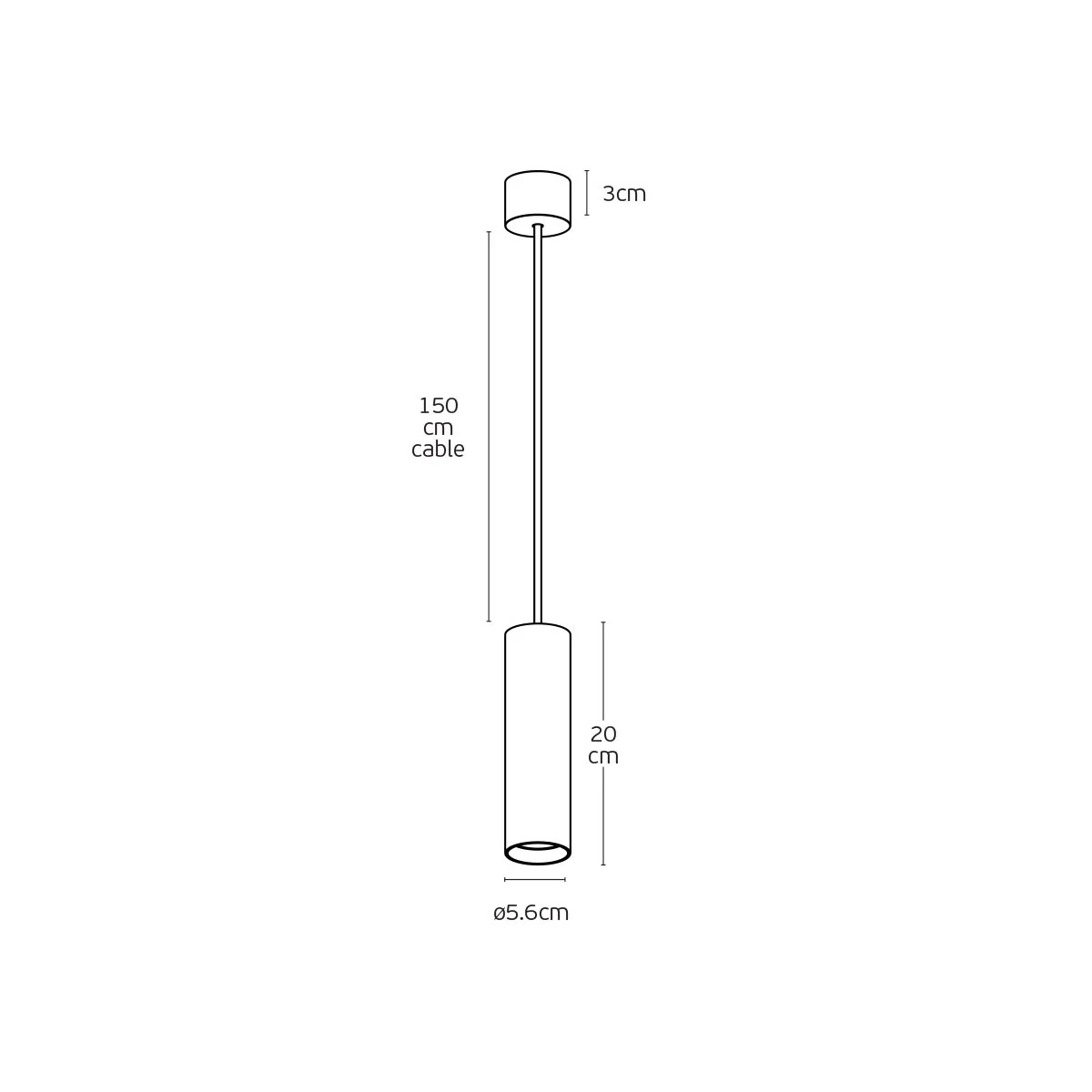 VK Φωτιστικό κρεμαστό. GU10. Max. 12W. (LED). IP20 μαύρο VK/03087/PE/20/B 75169-278108 - second view