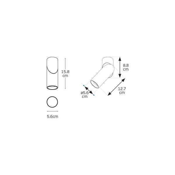 VK Lighting Μονό LED Σποτ σε Μαύρο Χρώμα VK/03302G/CE/B 64174-971121 - μικρογραφία 4