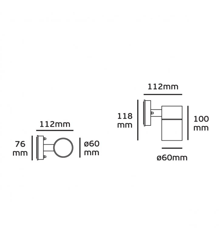 VK Lighting Επιτοίχιο Εξωτερικό Σποτ GU10 IP44 VK/01104/WA/B 75169-340997 - second view