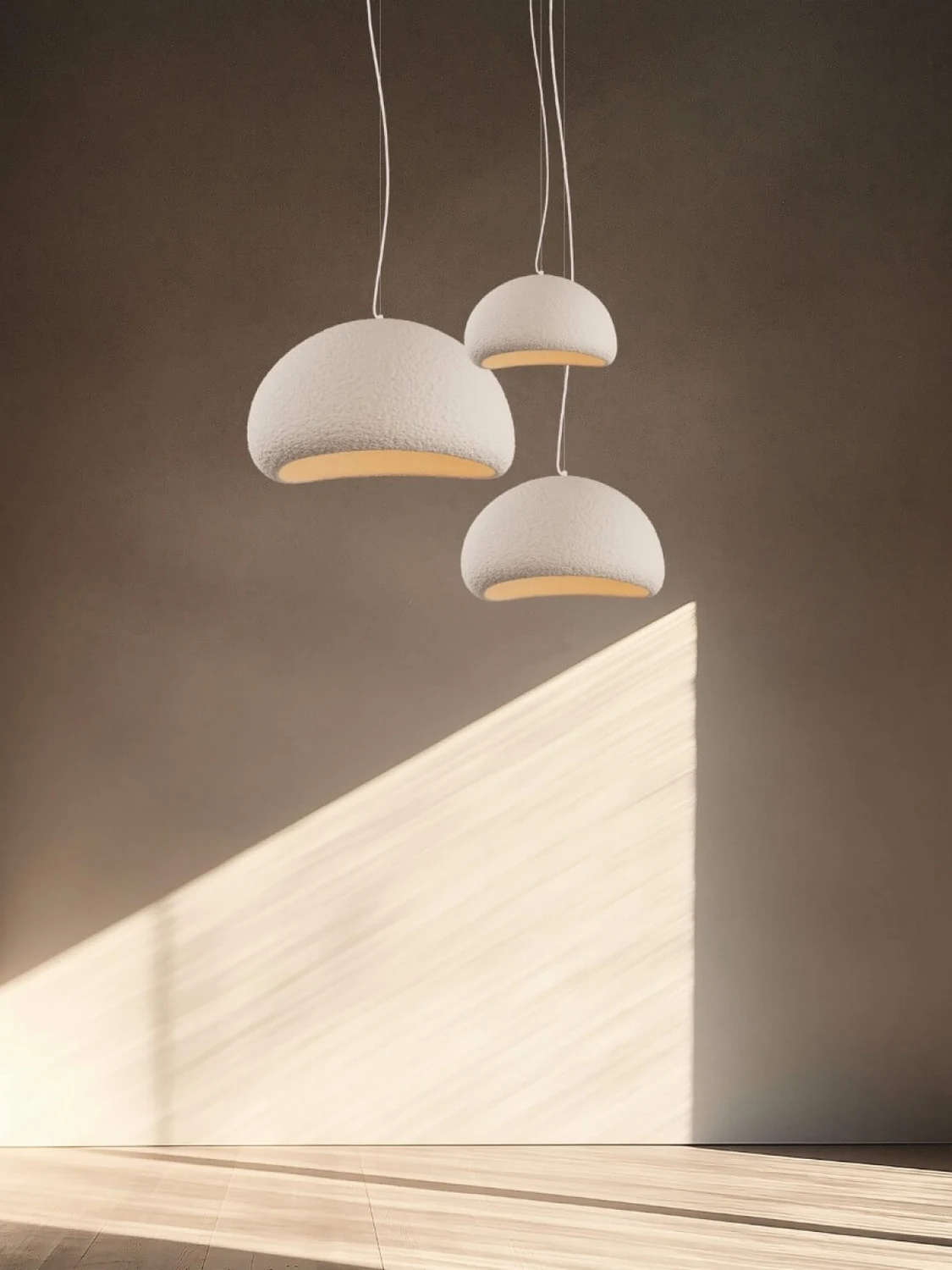 Zambelis Lights Fiber Κρεμαστό Φωτιστικό Λευκό με Ντουί E27 40x40εκ. 23161 - second view