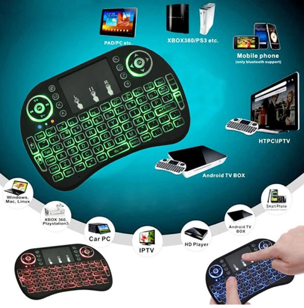 OEM MINI ΑΣΥΡΜΑΤΟ ΦΩΤΙΖΟΜΕΝΟ ΠΛΗΚΤΡΟΛΟΓΙΟ ΜΕ TOUCHPAD-BACKLIT ΜΑΥΡΟ G2320 - μικρογραφία 4