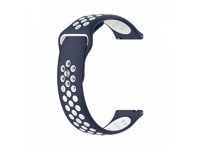 Silicone Λουράκι Apple Watch Series 1/Series 2/Series 3/Nike + 42mm (BLUE/WHITE) OEM - second view