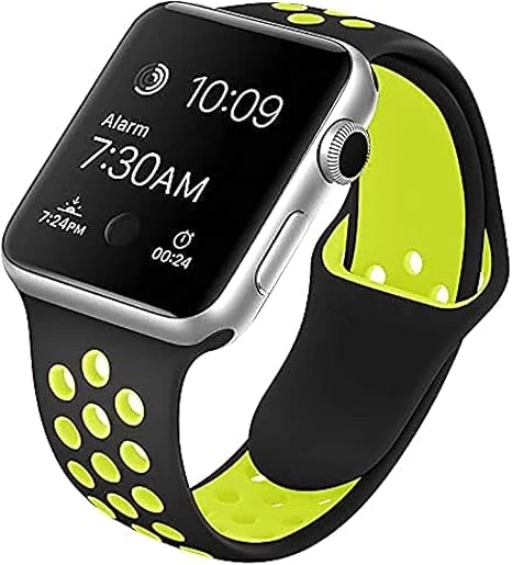 Silicone Λουράκι Apple Watch Series + 42mm (Black/white) OEM - second view