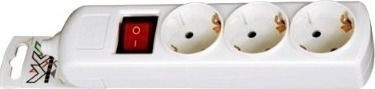 VK Lighting VK/10003/S Πολύπριζο 3 Θέσεων Λευκό με Διακόπτη Χωρίς Καλώδιο 20081-097626