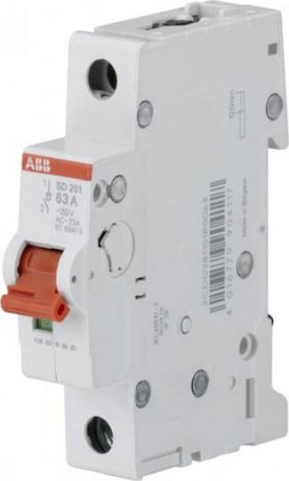 Abb Μονοπολικός Διακόπτης Ράγας 253V 40A 73550