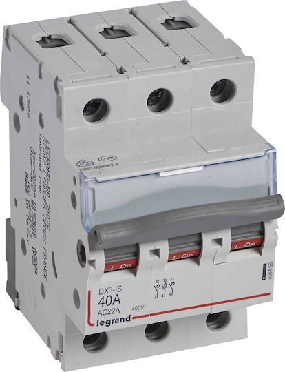 Legrand DX3 Τριπολικός Διακόπτης Ράγας 400V 40A 406466