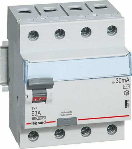 Legrand TX³ Ρελέ Διαρροής 4P 40A 30mA Τύπου A 411765 - Κύρια εικόνα