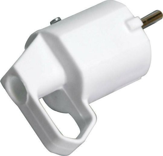 VK Lighting Φις Ρεύματος Αρσενικό Σούκο με Δαχτυλίδι Λευκό Πλαστικό 20081-110639 VK/10018/M/W