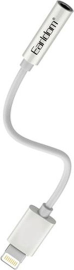 Earldom ET-OT49 Μετατροπέας Lightning male σε 3.5mm female Λευκό 1τμχ 6971410559775