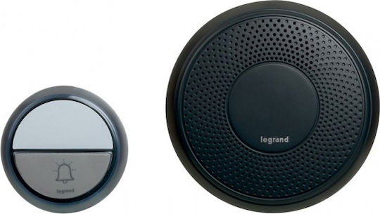 Legrand Comfort Ασύρματο Κουδούνι Πόρτας 8V Ανθρακί Μαύρο 094253