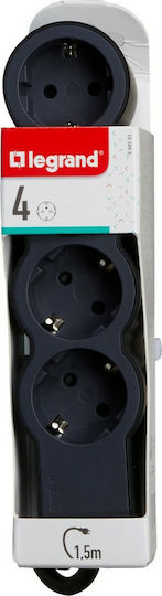 Legrand Πολύπριζο 4 Θέσεων με Καλώδιο 1.5m 694553
