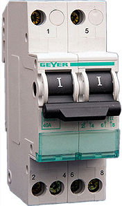 Geyer Διπολικός Διακόπτης Ράγας 240-415V/40A ES240G