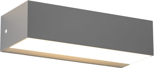 Inlight Martin Επιτοίχια Εξωτερική Πλαφονιέρα LED IP65 9W με Ρυθμιζόμενο Λευκό Φως Διπλής Δέσμης 17x4.6x4.6εκ.  80200830
