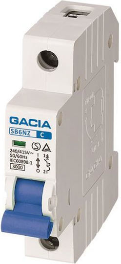 Gacia Αυτόματη Ασφάλεια 10A Μονοπολική AC 500-42301