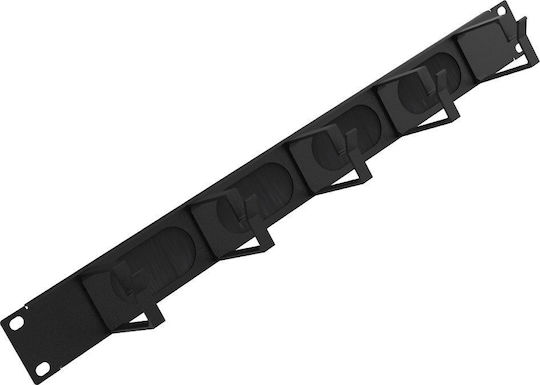 EDISION Οργανωτής Καλωδίων Rack 19" 1U Ring με Βούρτσα – 60-02-0854