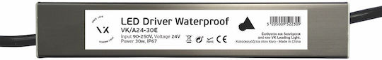 VK Lighting Τροφοδοτικό LED 30W 24V Dimmable IP67 Στεγανό VK/A24-30E 78000-606719