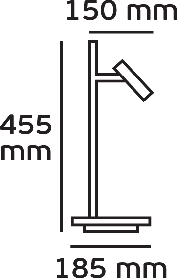 Φωτιστικό γραφείου LED, 220-240V, 3W &amp; 6W, 3200K, 480lm, CRI>70, IP20, ø18.5x45.5cm, λευκό  VK/04234/W/W  - second view