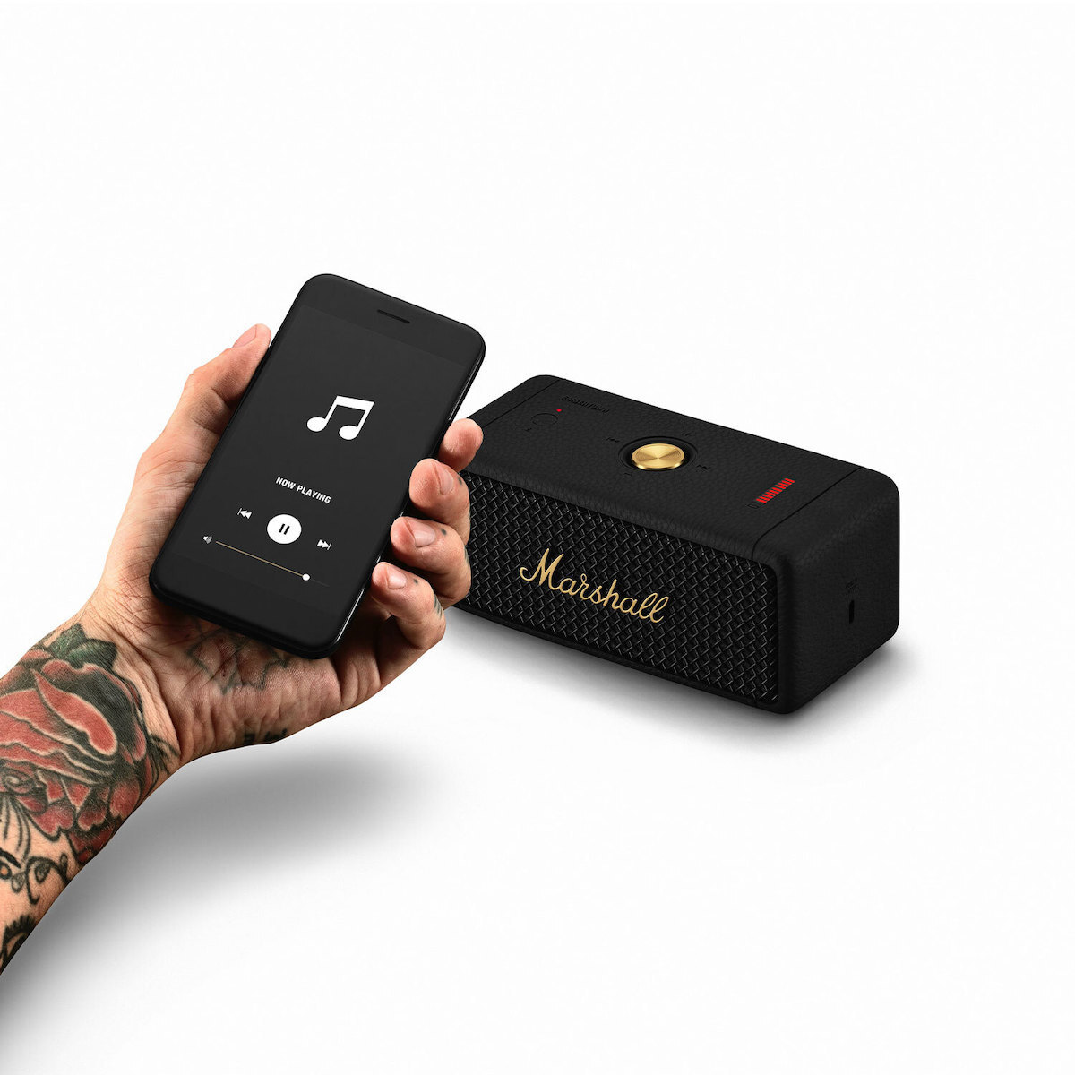 Marshall Emberton II Αδιάβροχο Ηχείο Bluetooth 20W με Διάρκεια Μπαταρίας έως 30 ώρες Black Brass