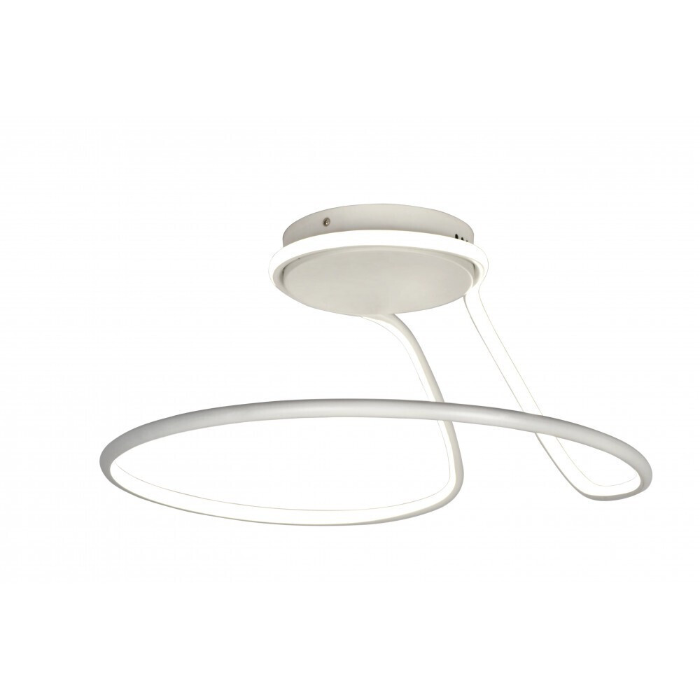 InLight Φωτιστικό οροφής LED 38W 3CCT (by switch on base) σε λευκό χρώμα D:50cm (6074-WH) - second view