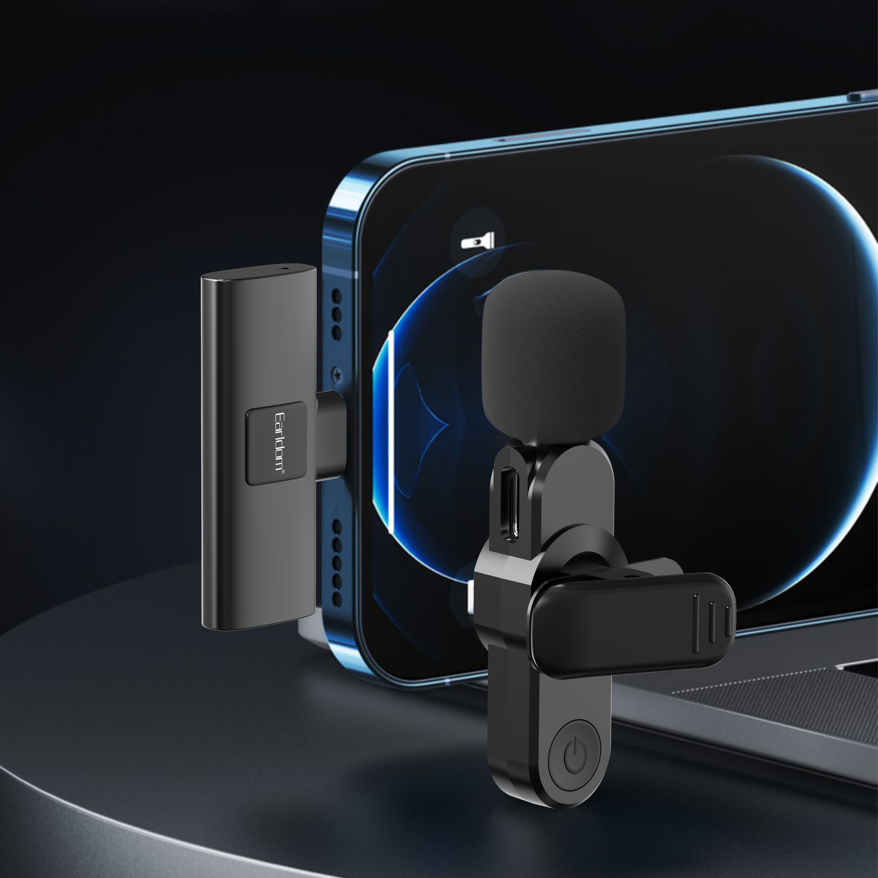 Ασύρματο Μικρόφωνο Earldom ET-MC7L Plug And Play με Lightning (Μαύρο) - second view