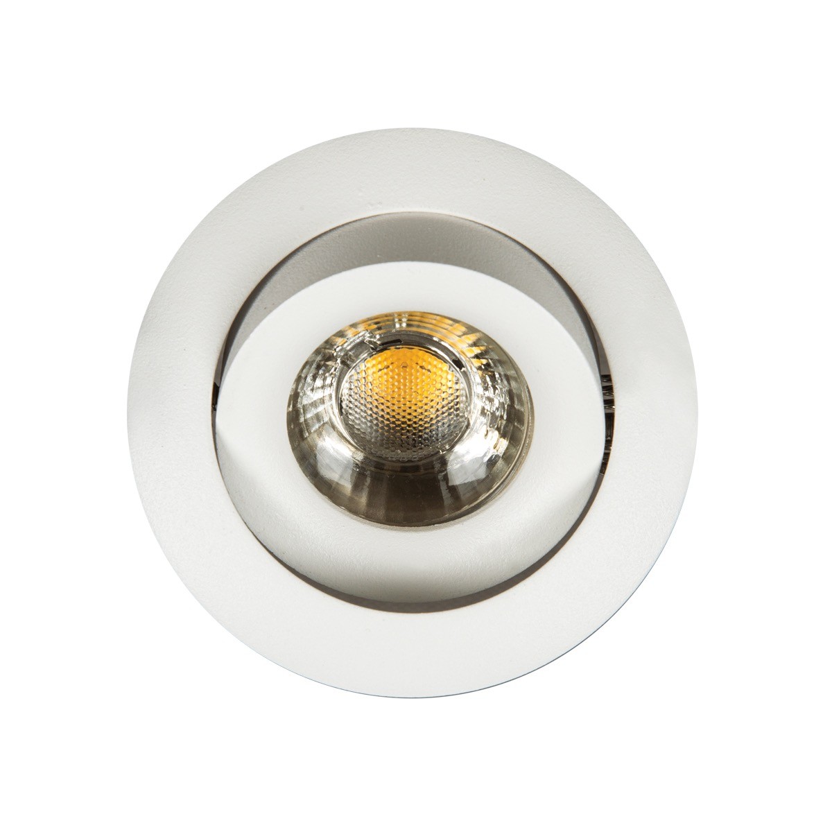 VK Lighting VK/03070/W Στρογγυλό Μεταλλικό Χωνευτό Σποτ με Ντουί GU10 Κινούμενο σε Λευκό χρώμα 8.2x8.2cm