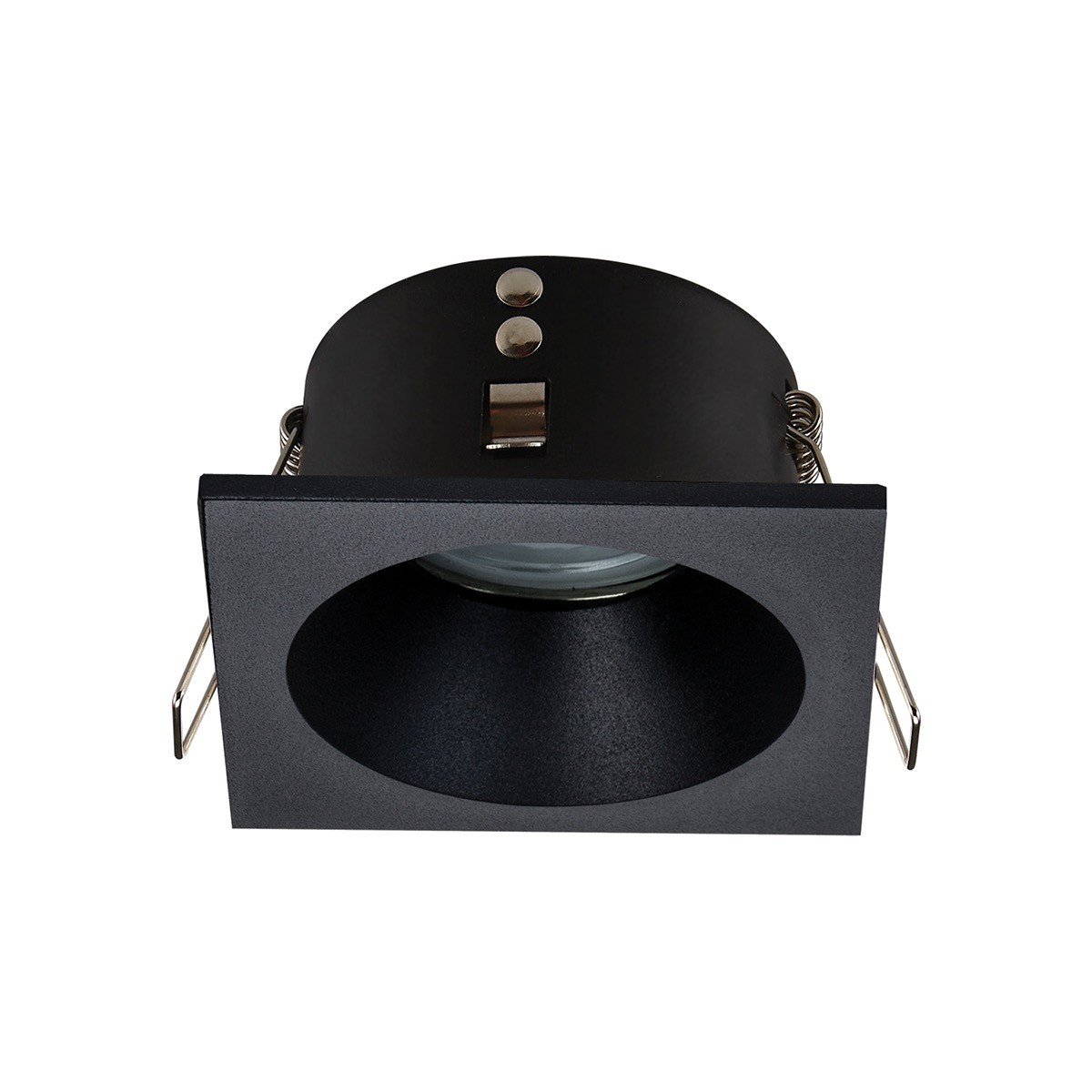 VK Lighting VK/03208/B Τετράγωνο Μεταλλικό Χωνευτό Σποτ ΜΑΥΡΟ