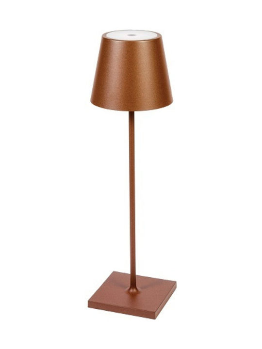 VK Lighting VK/03141/RB/W Επιτραπέζιo Φωτιστικό Εξωτερικού Χώρου με Ενσωματωμένο LED σε Καφέ Χρώμα 3000K 61171-239694 - second view