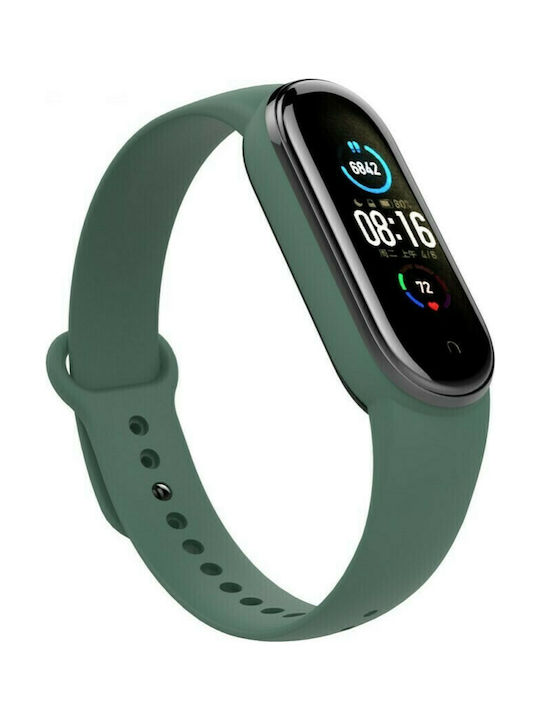 Λουράκι Σιλικόνης Πράσινο Σκούρο (Mi Band 5) - Κύρια εικόνα