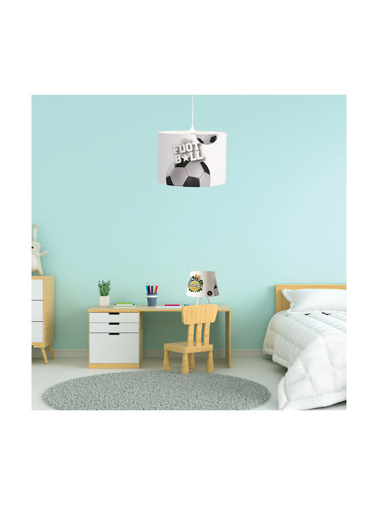 Inlight Μονόφωτο Παιδικό Φωτιστικό Κρεμαστό E27 Φ31x23εκ. Καπελο με Λευκη Αναρτηση 4036