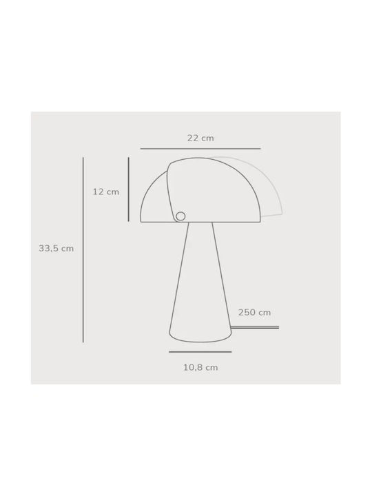 Επιτραπέζιο Φωτιστικό 1xE27 Κινητό Αμπαζούρ Ορειχάλκινες Λεπτομέρειες Align DFTP 2120095010 Γκρι 2120095010 - second view