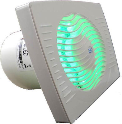 Mmotors Aerotron Aec-100 101-7988 Επιτοίχιος Εξαεριστήρας Μπάνιου 100mm Λευκός