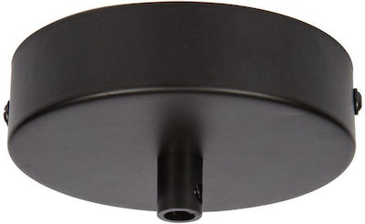 VK Lighting VK/03053/B Ροζέτα Φωτιστικού Οροφής Μεταλλική Μαύρη σε Μαύρο Χρώμα 01001-139144