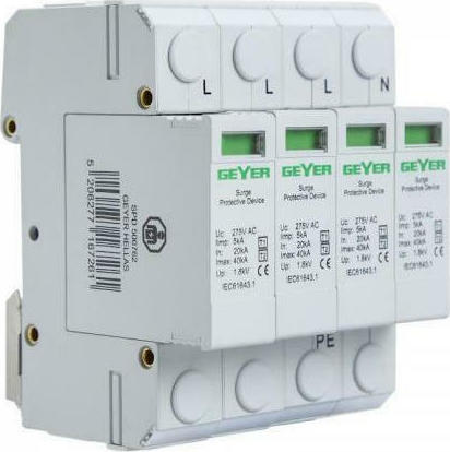 Geyer Αντικεραυνικό Πίνακα Τύπου T1 / T2 Τετραπολικό 3P+Ν 500762