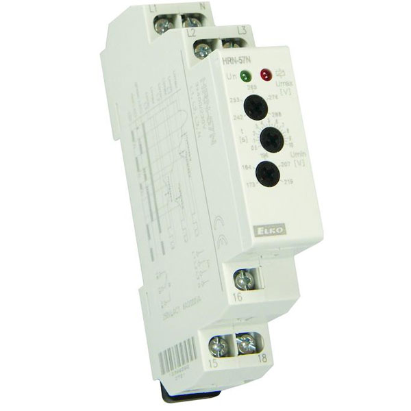 Επιτηρητής τάσης τριφασικός με ουδέτερο 170-220V 1mod αναλογικός GEYER HRN-57N | HRN-57N