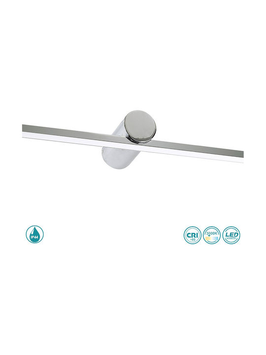 Viokef Rocco Μοντέρνο Φωτιστικό Τοίχου με Ενσωματωμένο LED και Θερμό Λευκό Φως σε Ασημί Χρώμα Πλάτους 62.5cm 4236200 - second view