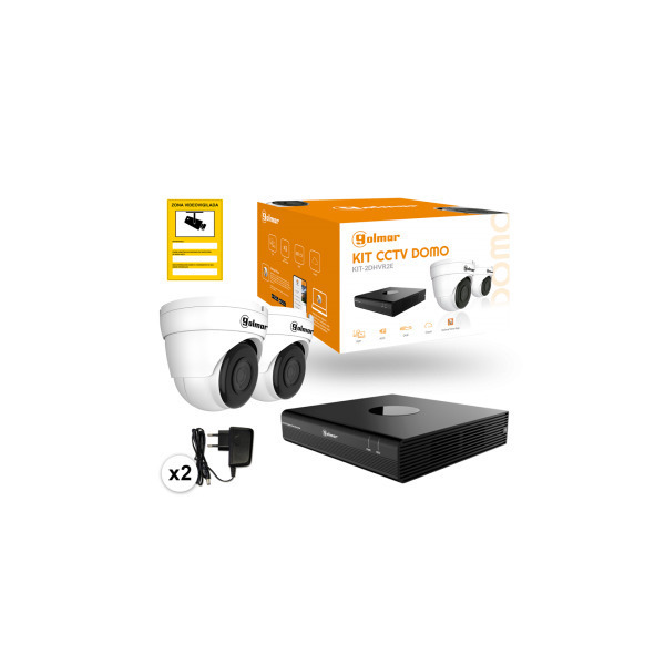 ΚΙΤ Με Δυο Κάμερες Dome KIT-2DHVR2E GOLMAR CCTV 