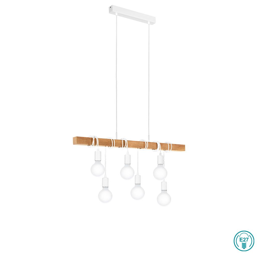 Eglo Townshend Κρεμαστό Φωτιστικό Μοντέρνο Πολύφωτο Λευκό 33165