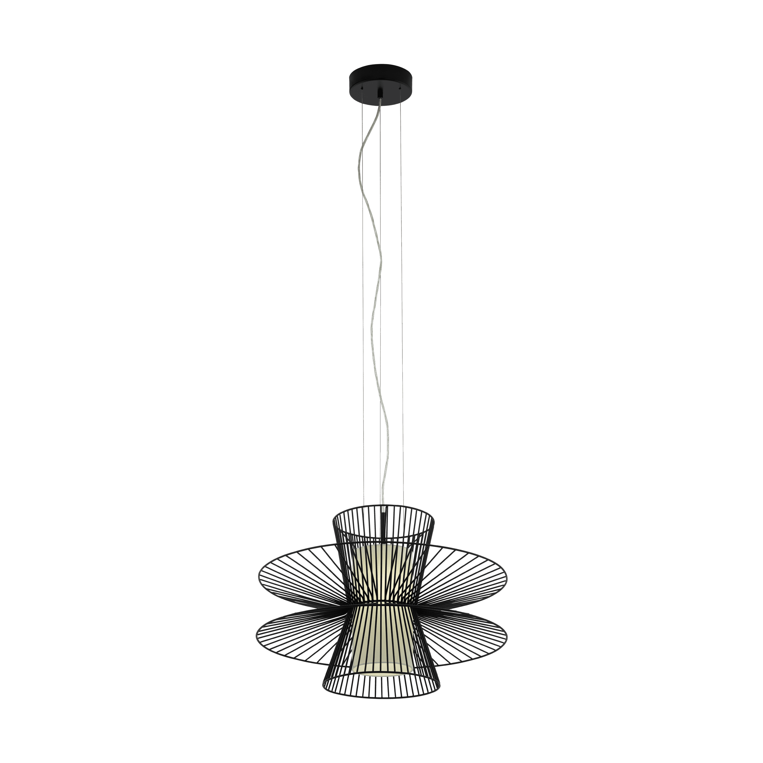 Eglo Carnaro Κρεμαστό Φωτιστικό Μοντέρνο Μονόφωτο Καμπάνα Μαύρο 97761