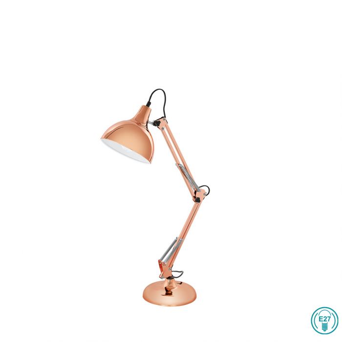 Eglo Borgillio Φωτιστικό Γραφείου με Σπαστό Βραχίονα Χάλκινο  94704