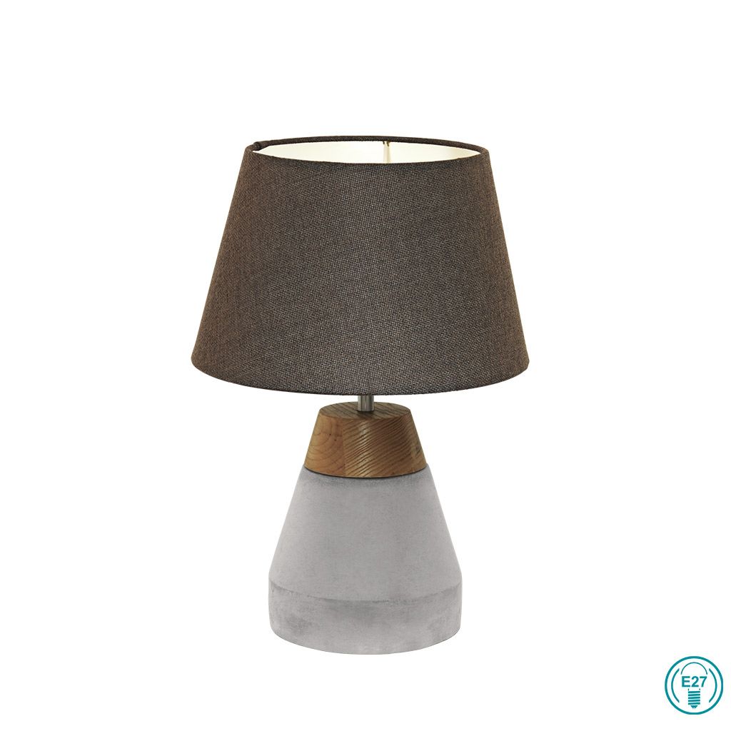 Eglo Πορτατίφ με Γκρι Καπέλο και Γκρι Βάση Tarega 95527