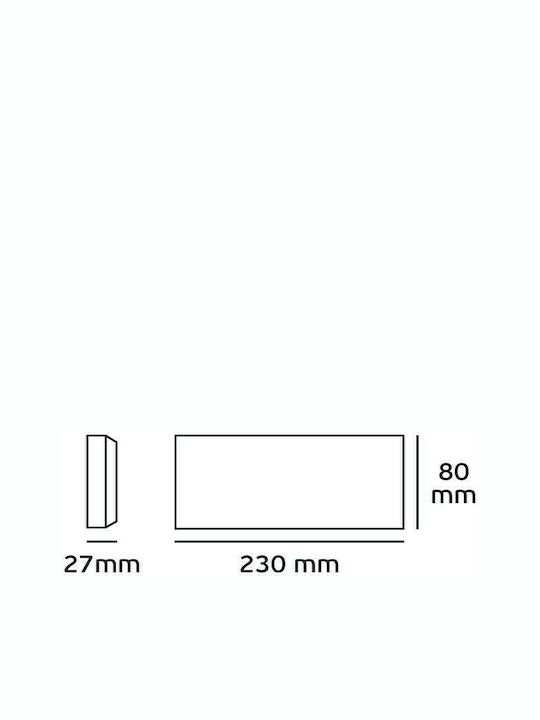 VK Lighting VK/02020/W/W Στεγανή Επιτοίχια Πλαφονιέρα Εξωτερικού Χώρου με Ενσωματωμένο LED σε Λευκό Χρώμα - second view
