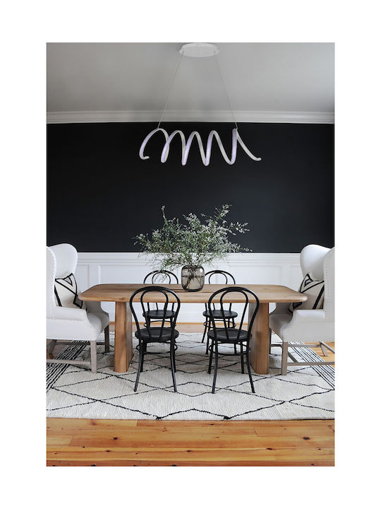 Atman Malaga Μοντέρνο Κρεμαστό Φωτιστικό με Ενσωματωμένο LED σε Λευκό Χρώμα Κωδικός: LEG-10490-WH