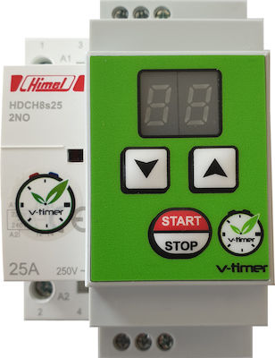 V-Timer Digital Relay Ψηφιακός Χρονοδιακόπτης Ράγας Αντίστροφης Μέτρησης Θερμοσίφωνα με Ρελέ