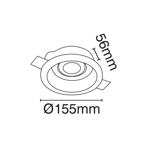 VK SPOT ΦΩΤΙΣΤΙΚΟ 35W VK09060 ΓΥΨΙΝΟ ΧΩΝΕΥΤΟ GU10 ΣΤΡΟΓΓΥΛΟ ΒΑΘΥ ΚΙΝΗΤΟ ΛΕΥΚΟ - second view