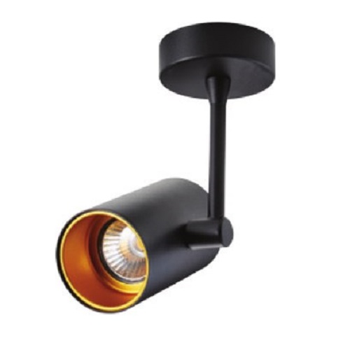 Σποτ αλουμινίου οροφής GU10 35W μαύρο-χρυσό VK/03094CE/BGD