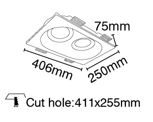 ΣΠΟΤ ΧΩΝΕΥΤΟ ΛΕΥΚΟ VK/09009 - second view